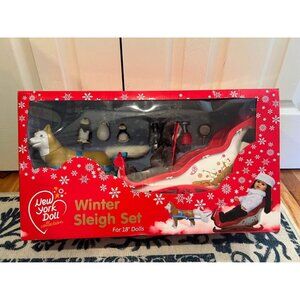 18” doll winter sleigh set for american girl dolls